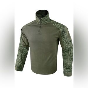 Men's Combat T-Shirt Long Sleeve US Army Military ,Tactical, Hiking Size 2XL